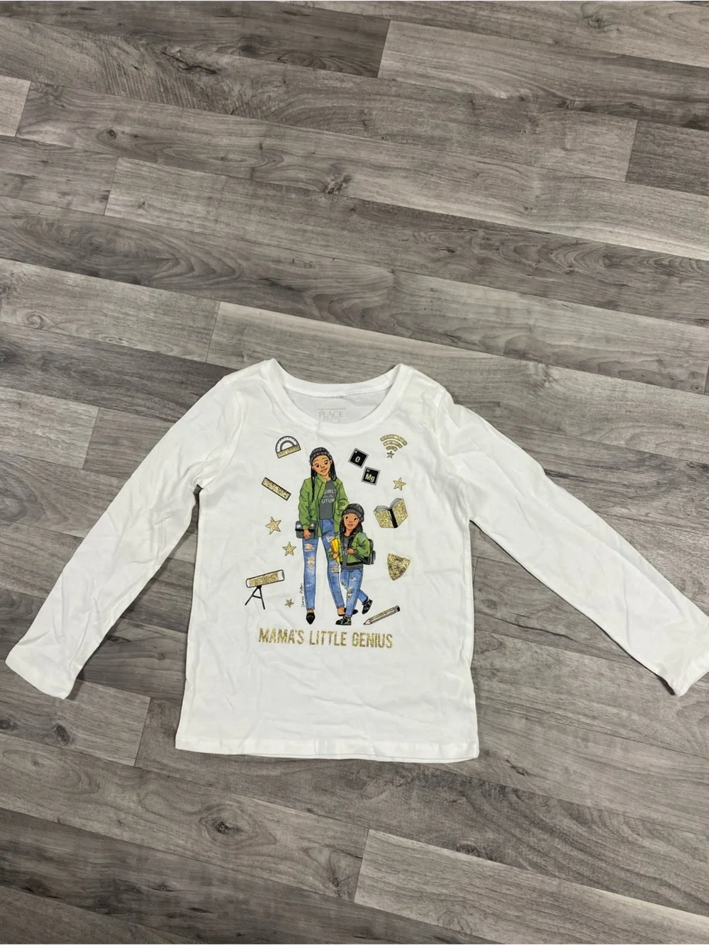 The Children's Place White Graphic Long Sleeve Tee